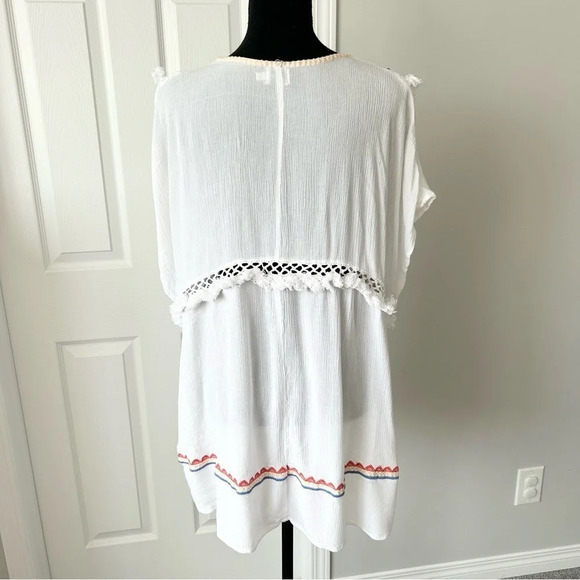 Australian Designer Suboo Embroidered Boho Blouse With Fringe - Picture 3 of 13